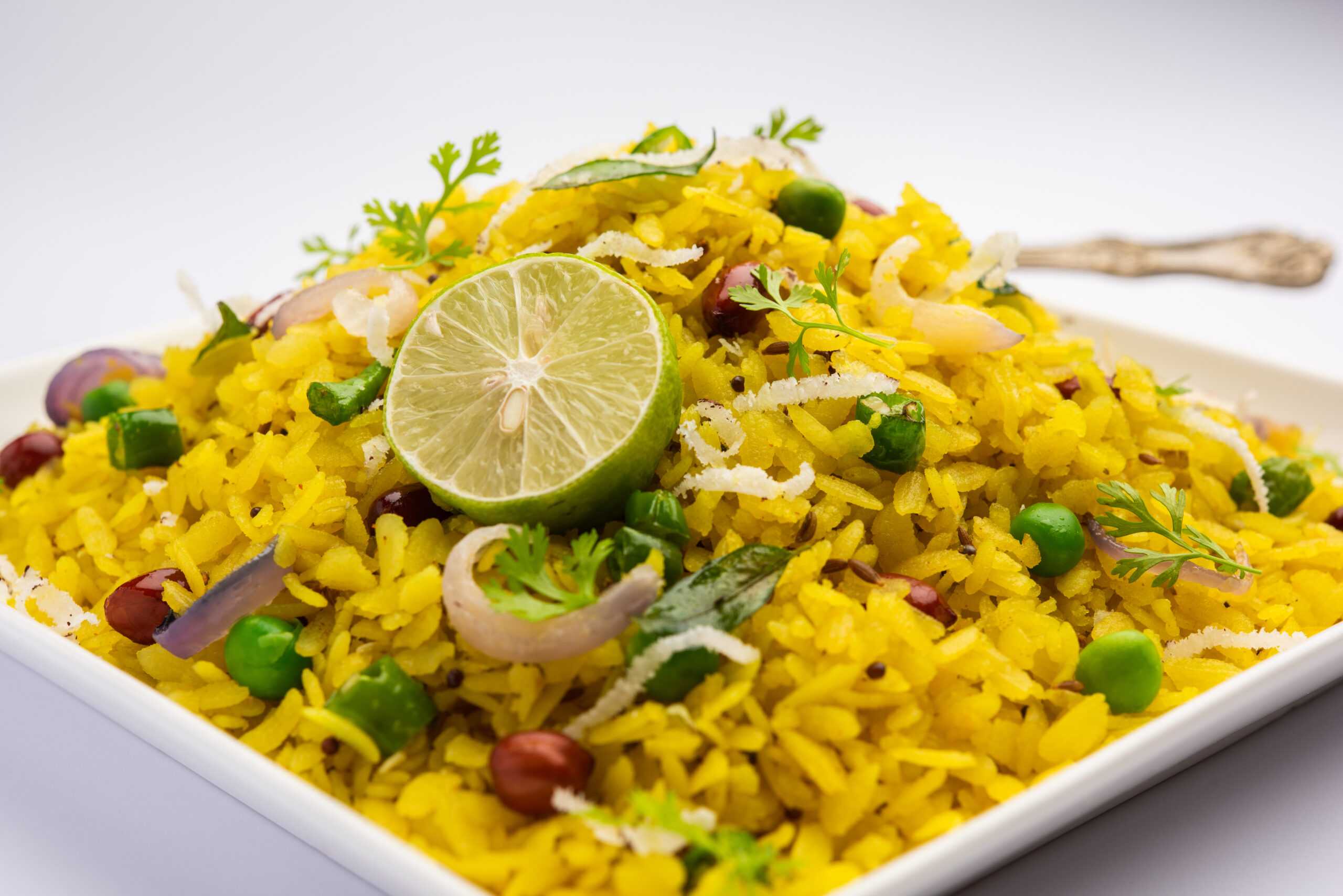 pohe poha pohaa also known as pauwa sira chira aval bajil among many other names is flattened rice originating from indian subcontinent scaled